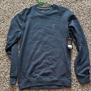 New Browning Men's Dark Gray Crewneck Sweater